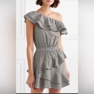 LoveShackFancy Black and White Gingham Dress